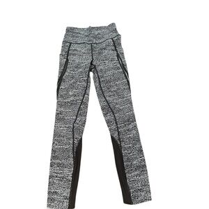 Lululemon Athletica Black and Gray Leggings Slim Fit
